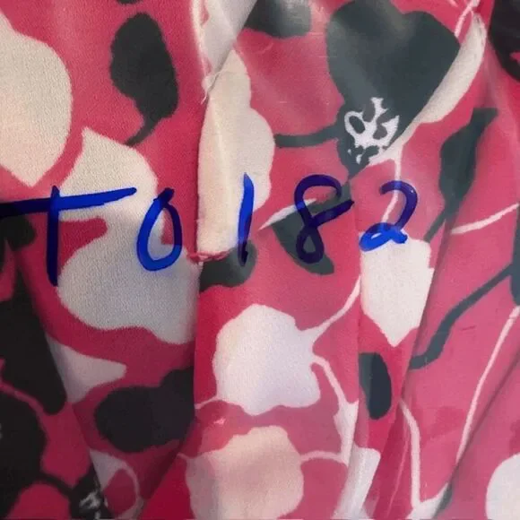 Diane Von Furstenberg Freya Silk Blend Shirt Dress Pink Black Floral Oversized 2 - Picture 16 of 16